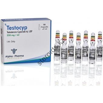 TestoCyp (Тестостерон ципионат) Alpha Pharma 10 ампул по 1мл (1амп 250 мг) - Уральск