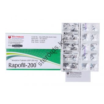 Модафинил Rapofil 200 10 таблеток (1таб/200 мг) - Уральск